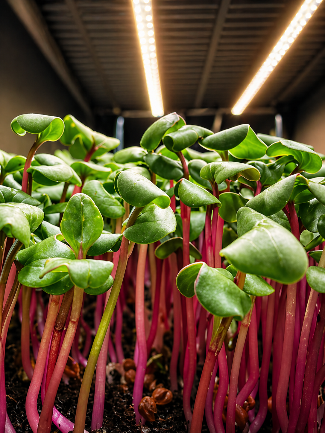 Vibrant radish microgreens